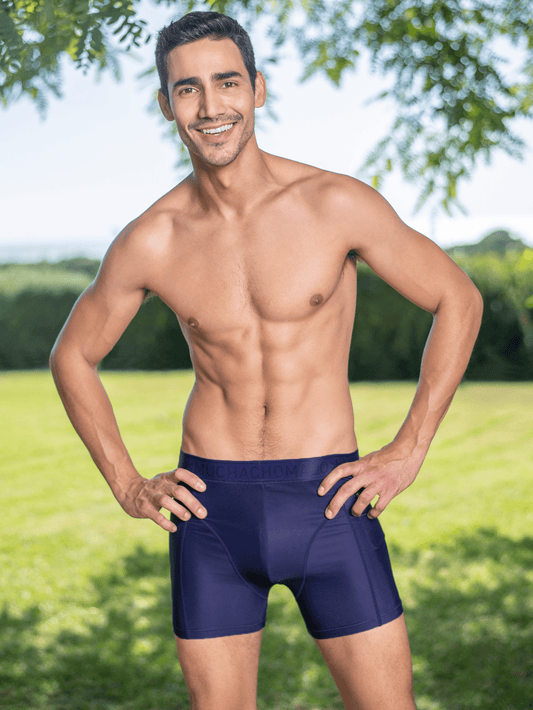 Heren Strakke Zwembroek Blauw