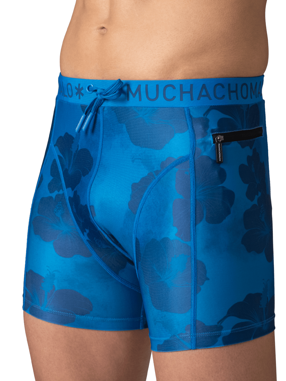 Heren Strakke zwembroek print blauw