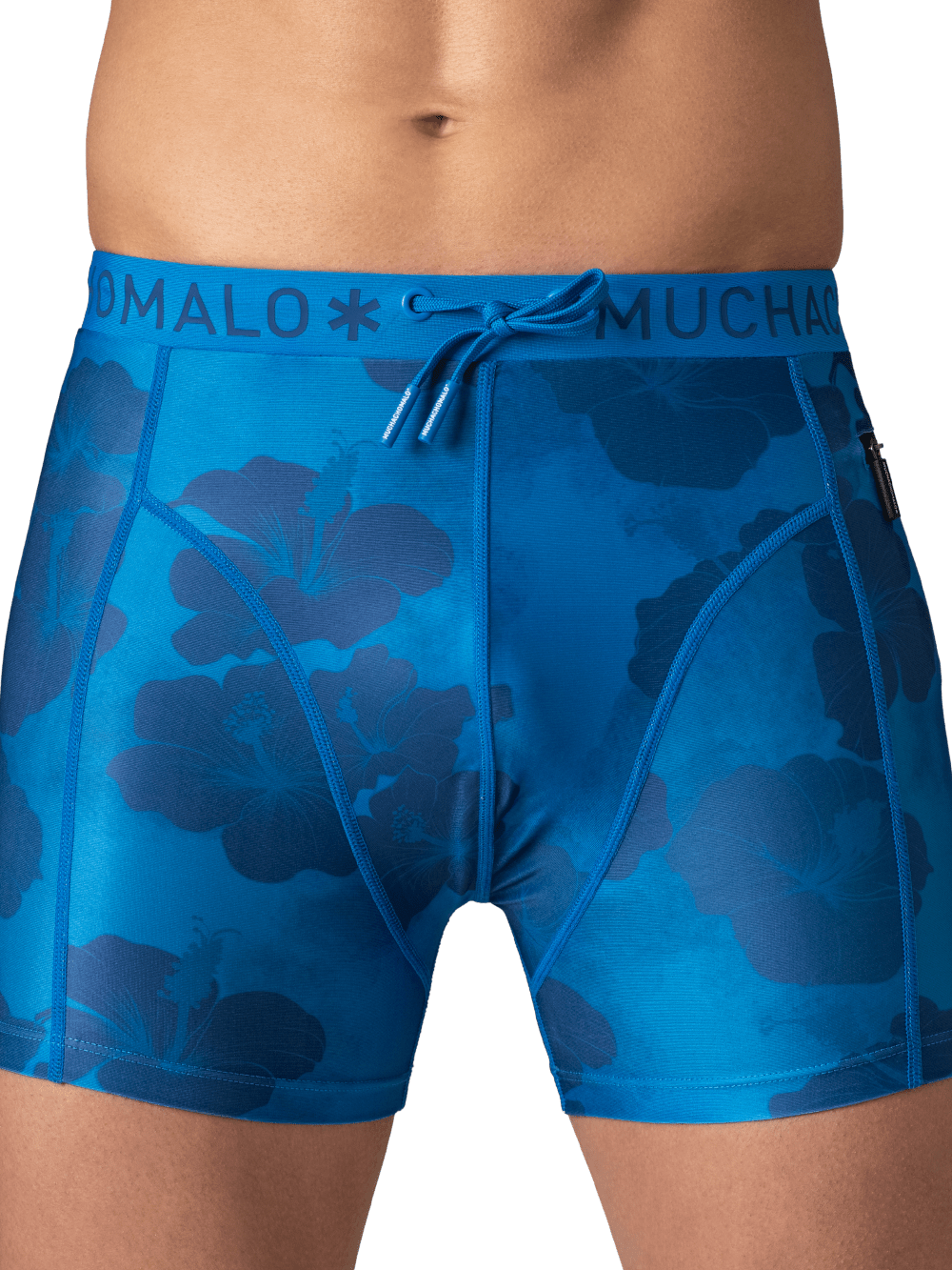 Heren Strakke zwembroek print blauw