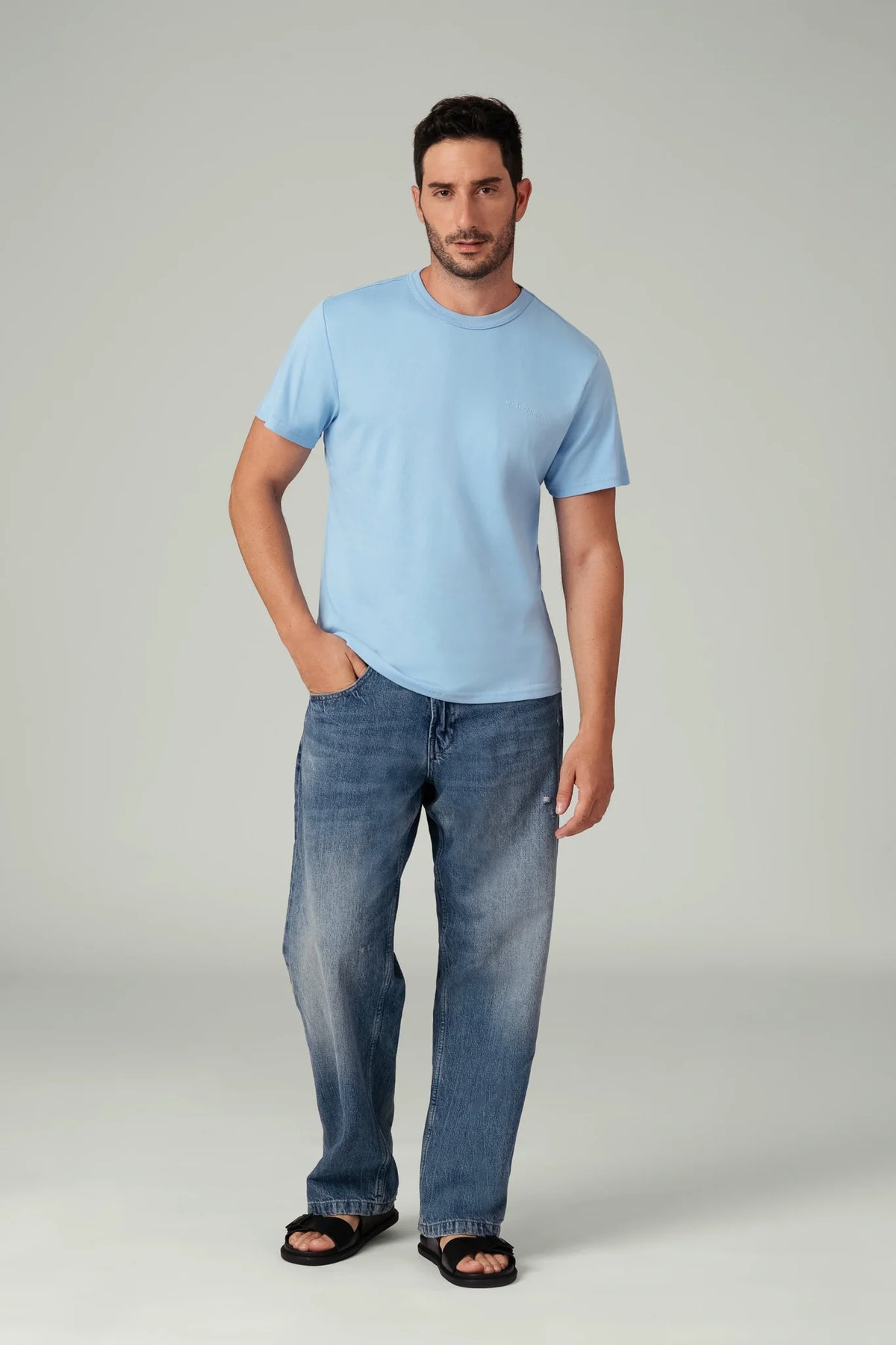 Heren T-Shirt Blauw