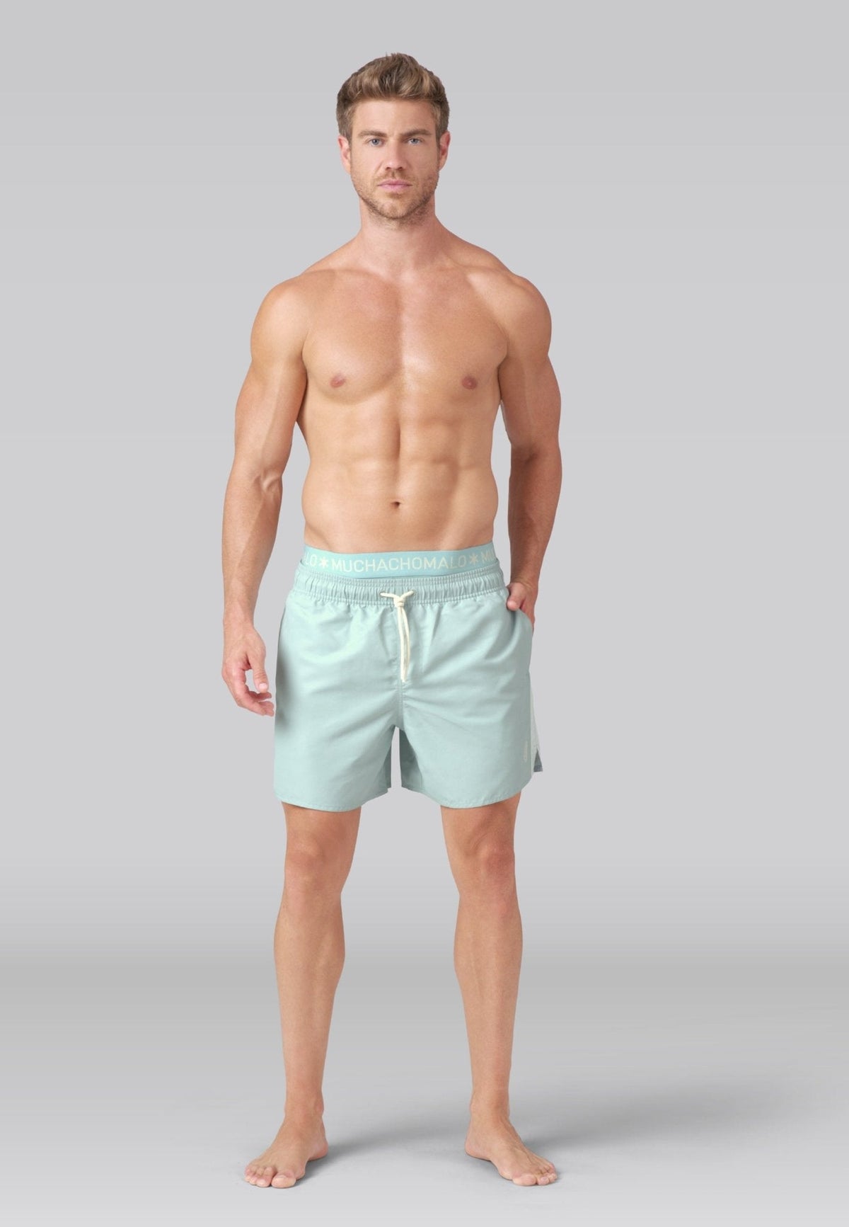 Heren zwembroek blauw