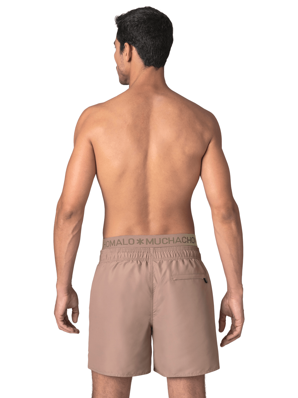 Heren Zwembroek Bruin + Gratis Microfiber boxershort