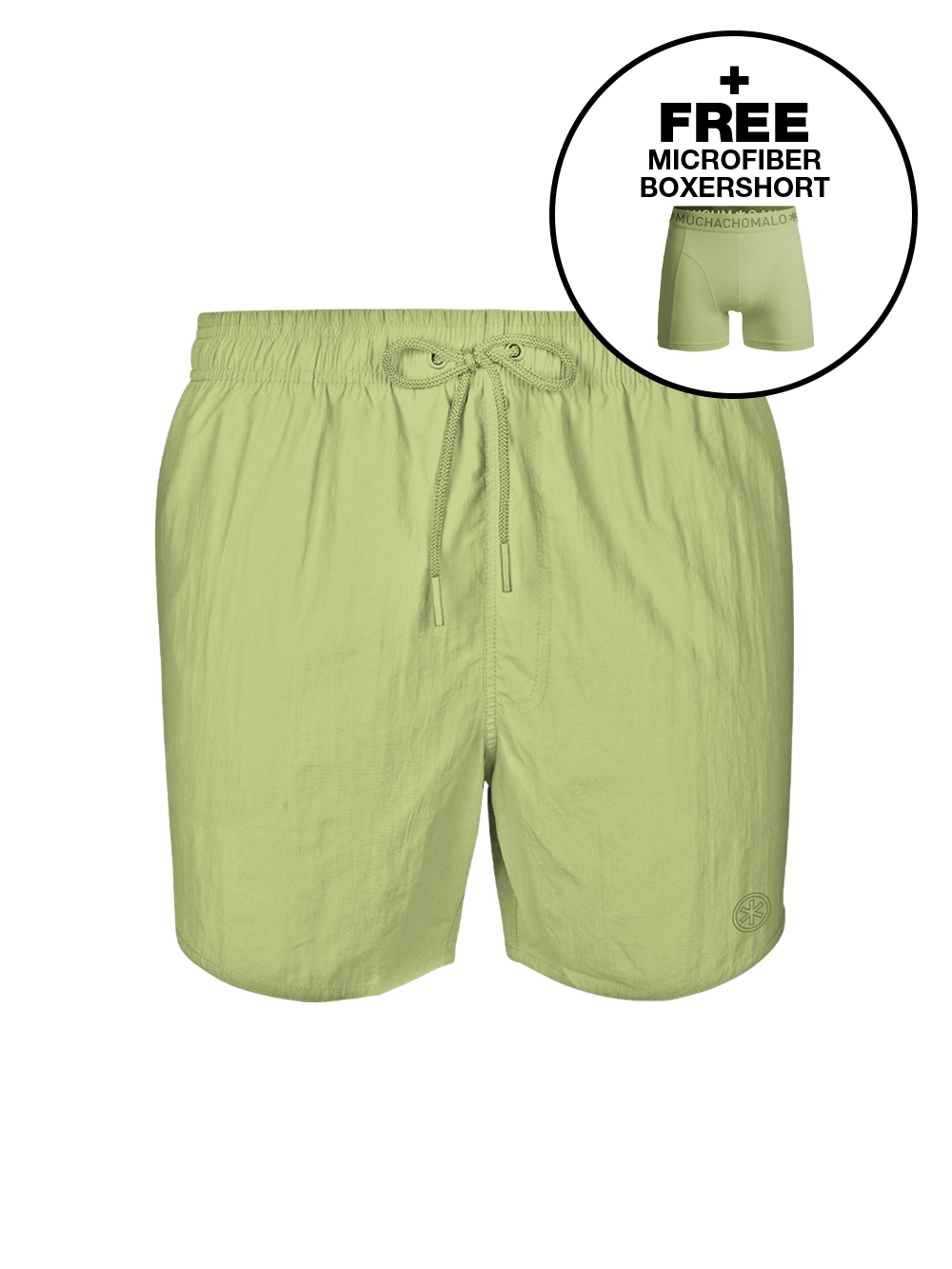 Heren Zwembroek Groen + Gratis Microfiber boxershort