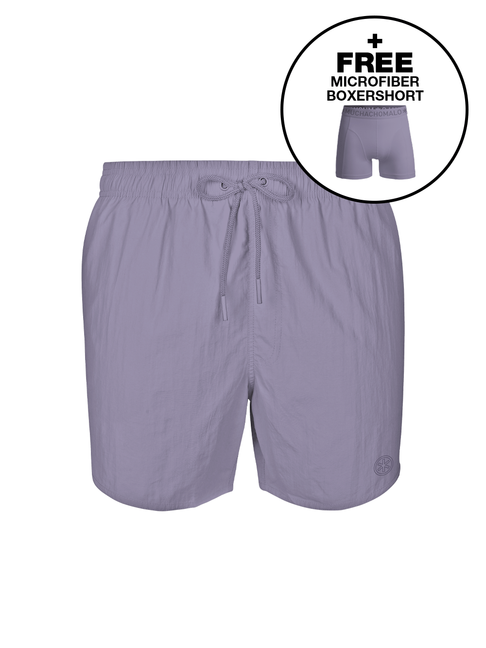 Heren Zwembroek Paars + Gratis Microfiber boxershort