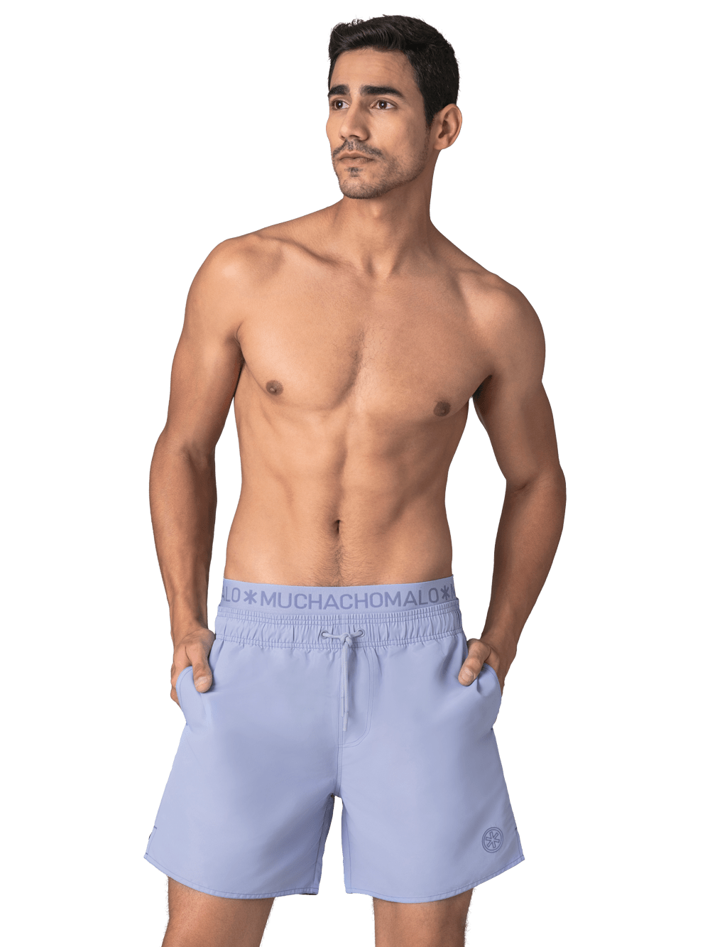Heren Zwembroek Paars + Gratis Microfiber boxershort