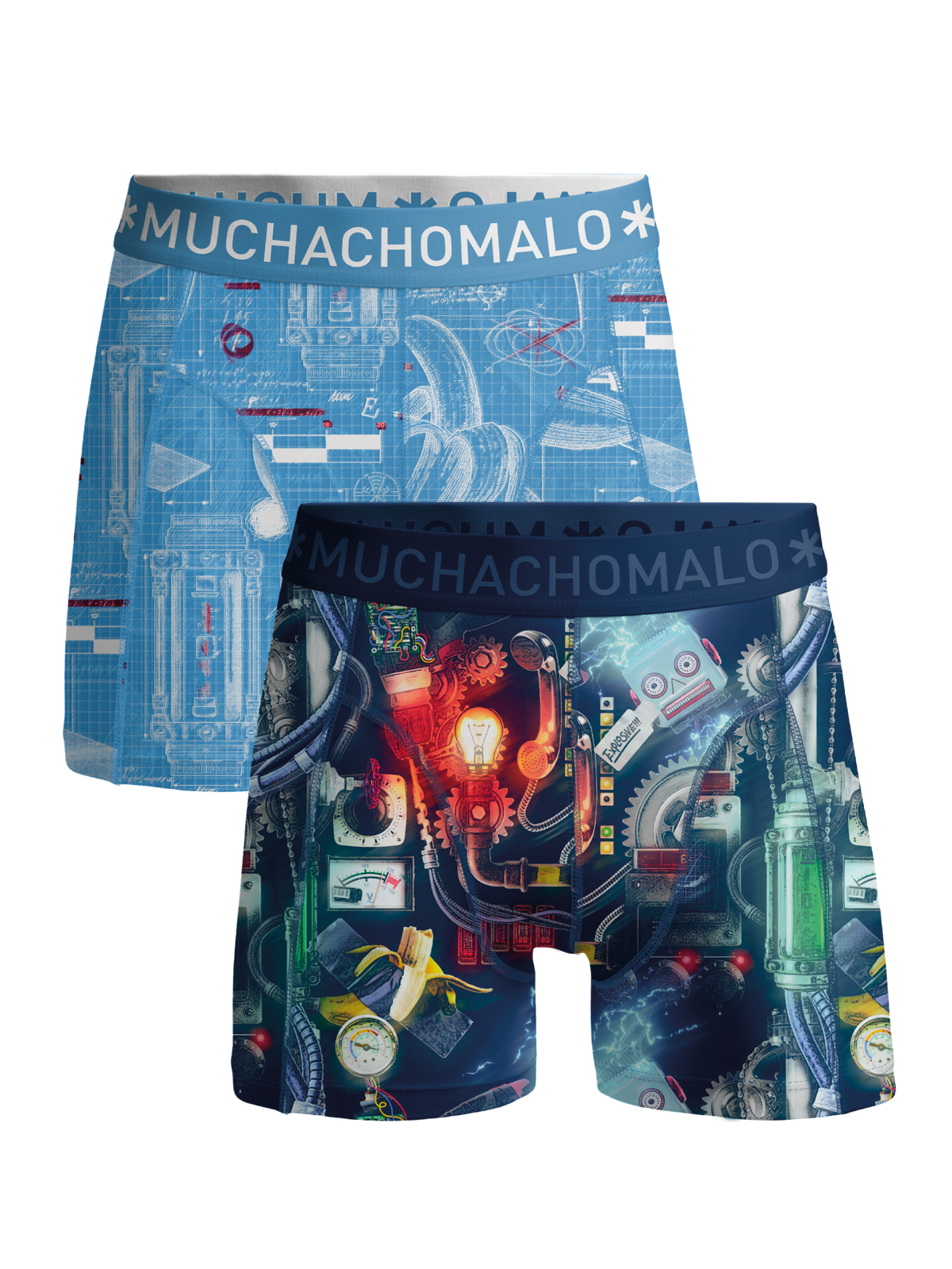 Jongens 2-pack Boxershorts Blueprint
