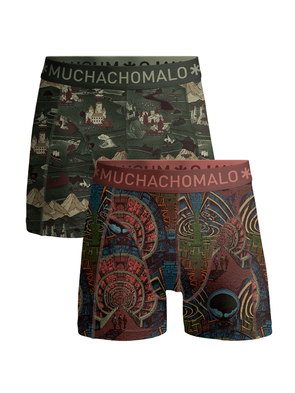 Jongens 2-pack Boxershorts Maze Life