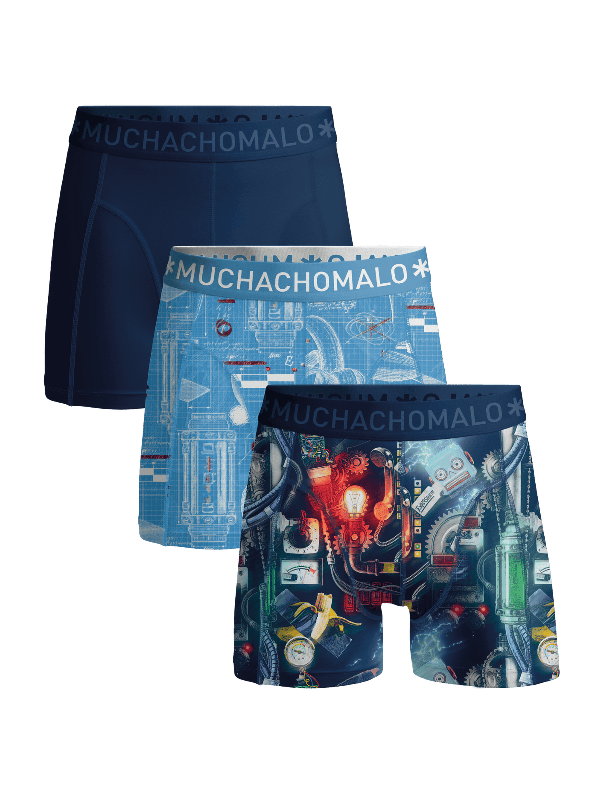 Jongens 3-pack Boxershorts Blueprint