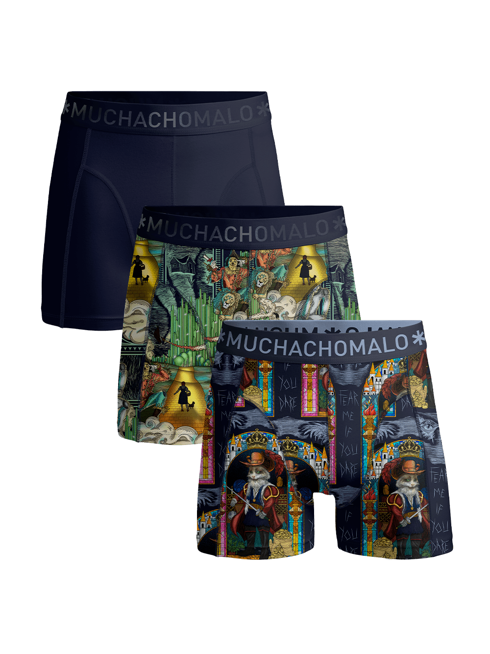 Jongens 3-pack Boxershorts Pussboots Wizardoz