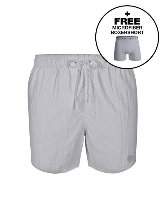 Jongens Zwembroek Grijs + Gratis Microfiber boxershort